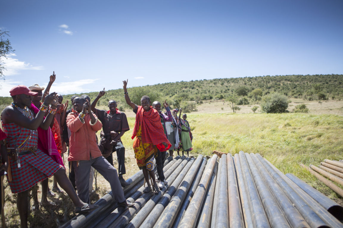 Drilling a fresh water well at Ilturisho Kenya