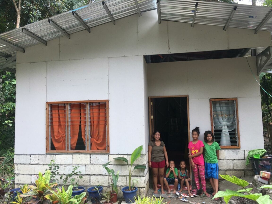 Single mom enjoys her new home built by montana on a mission in the Philippines